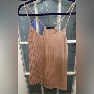 Harlowe & Graham Blush Pleated top